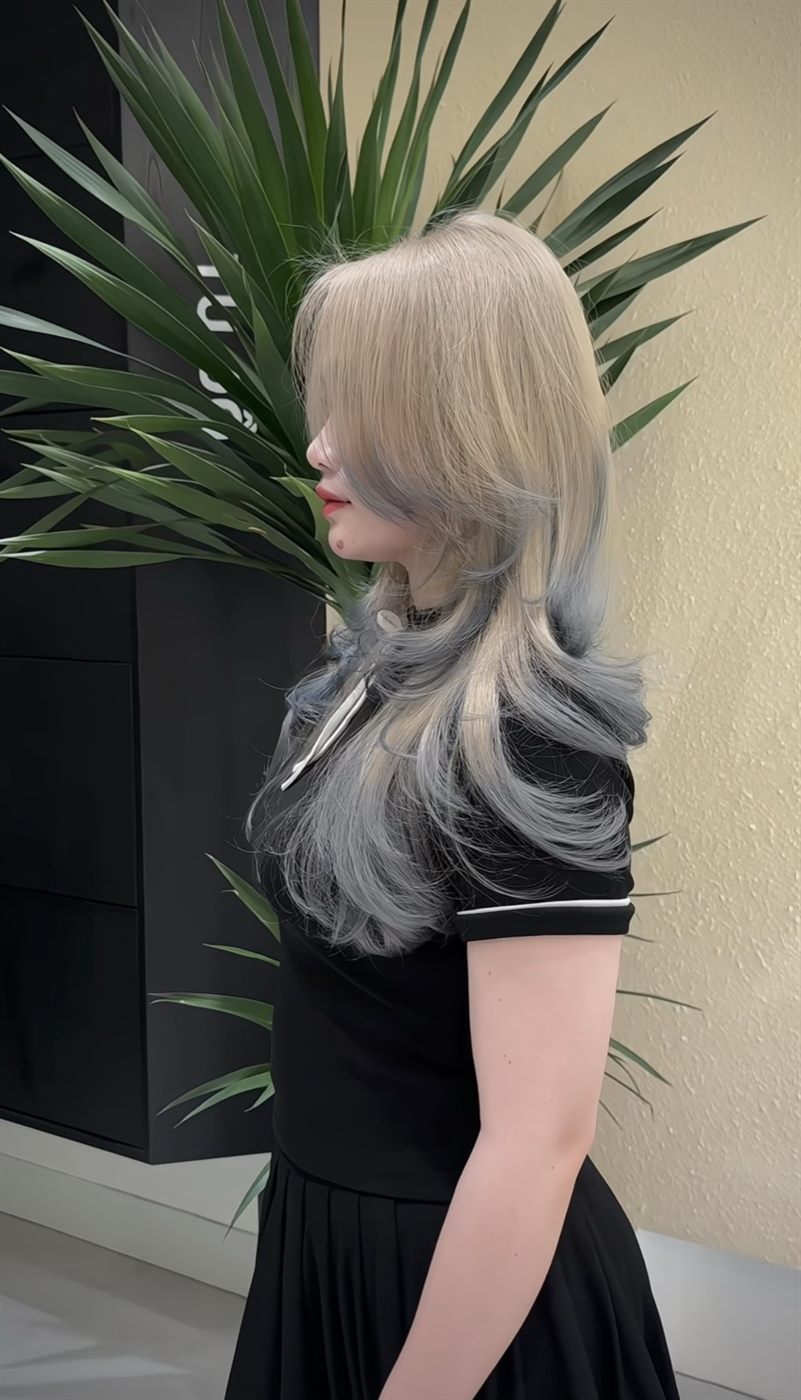 Kiểu tóc khói xám ombre